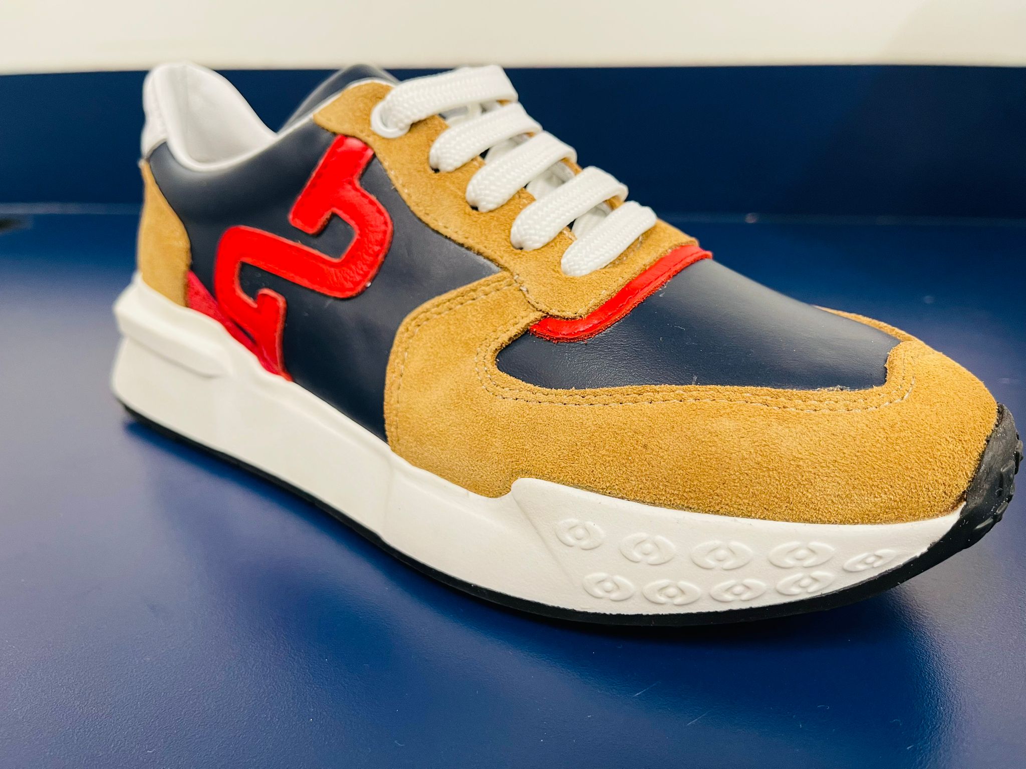 Brown Navy Tennis Shoes