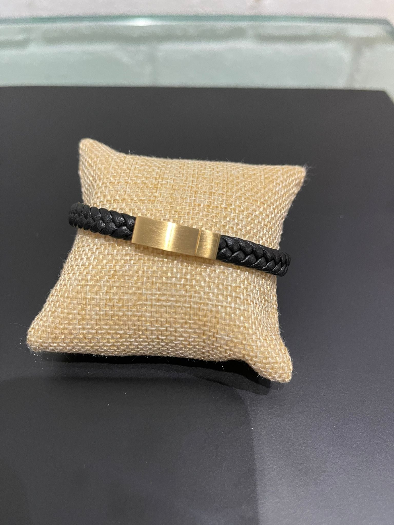 Leather Men Bracelet With Magnetic Clasp
