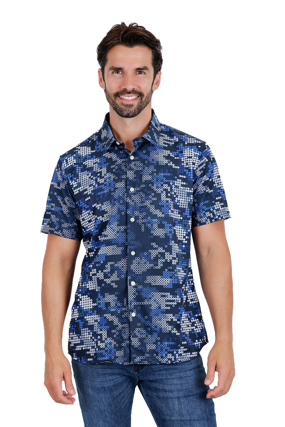Digital Camouflage Short Sleeve Shirt
