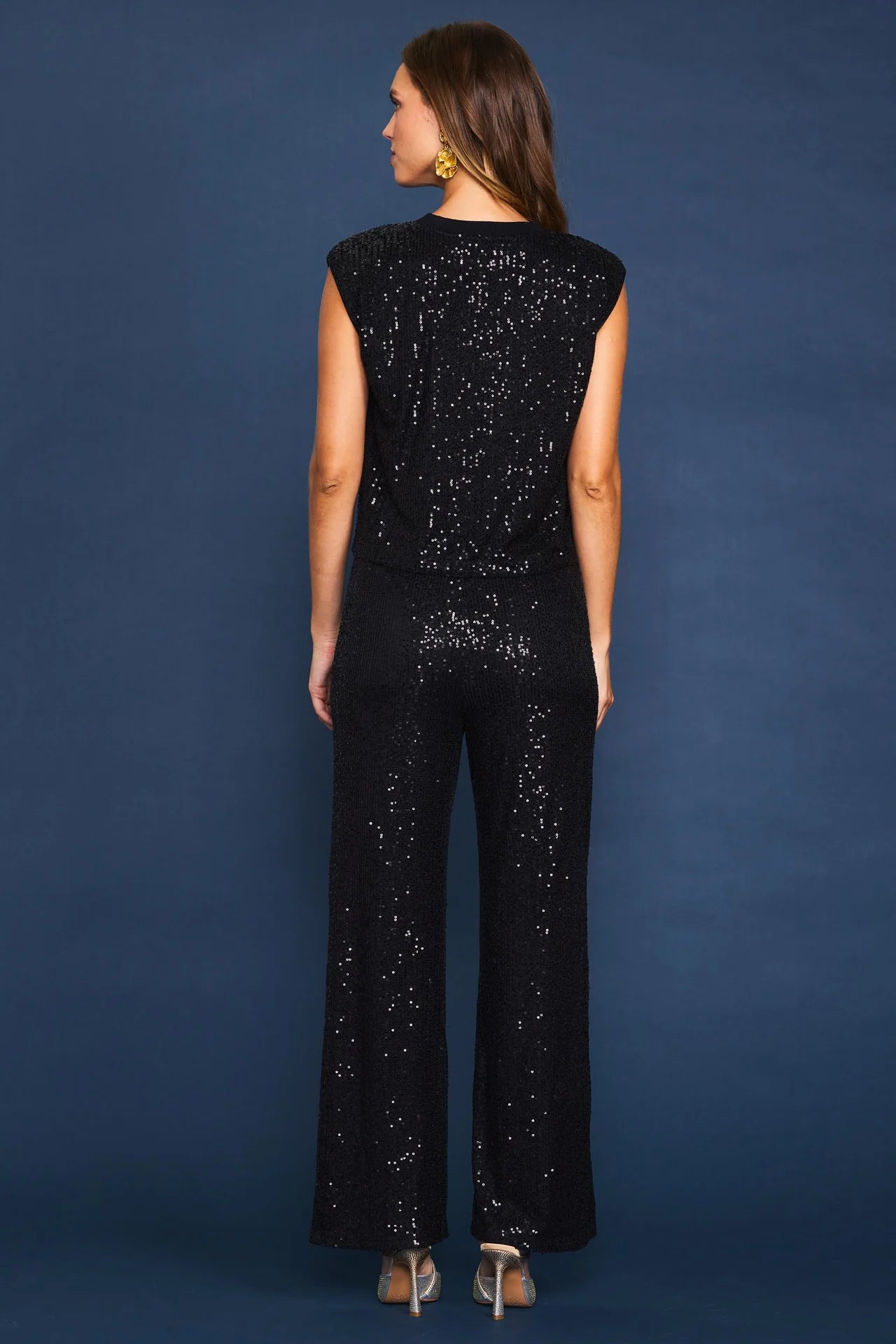 Sequin Bubble Muscle Tank Top