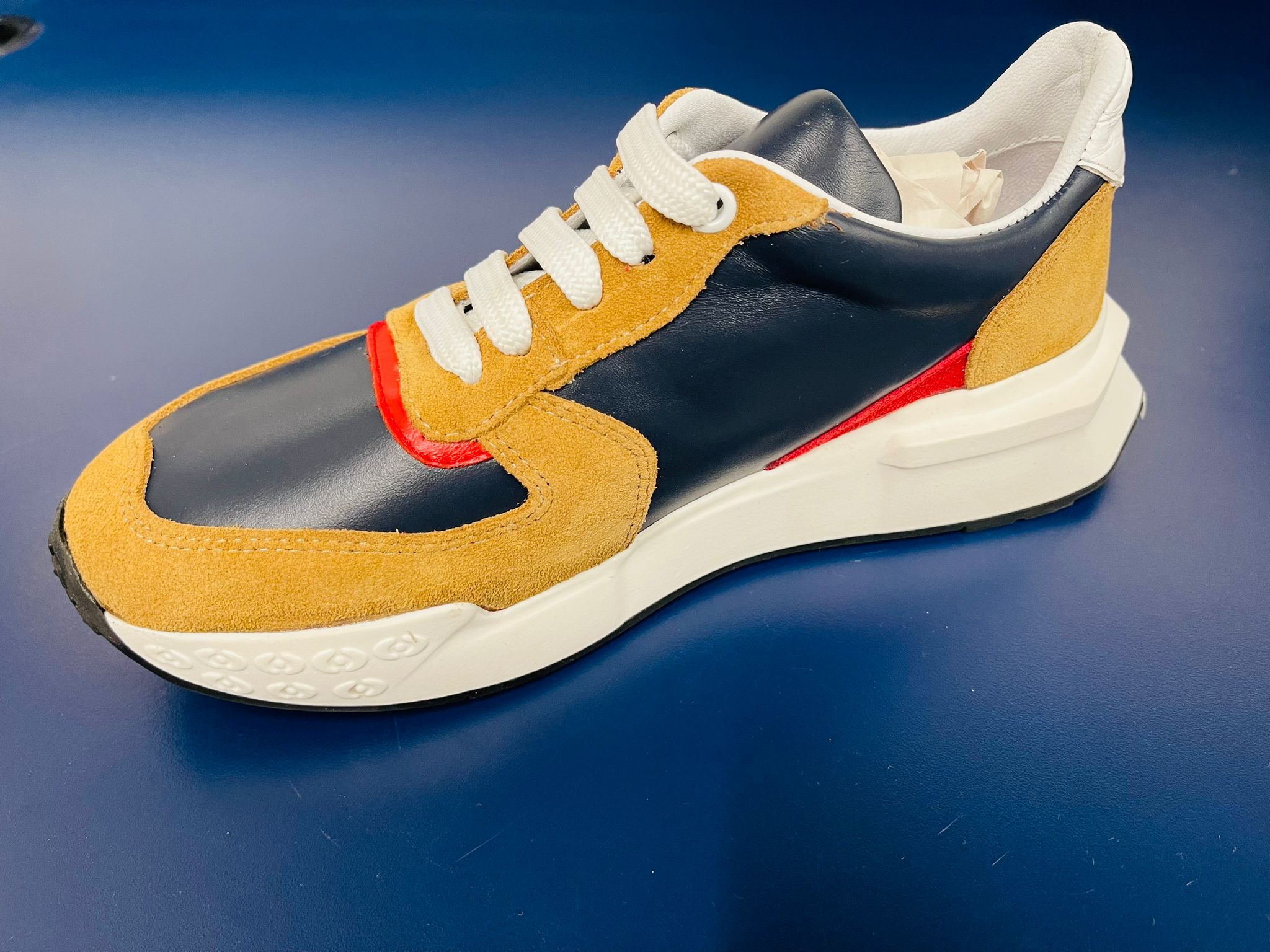 Brown Navy Tennis Shoes