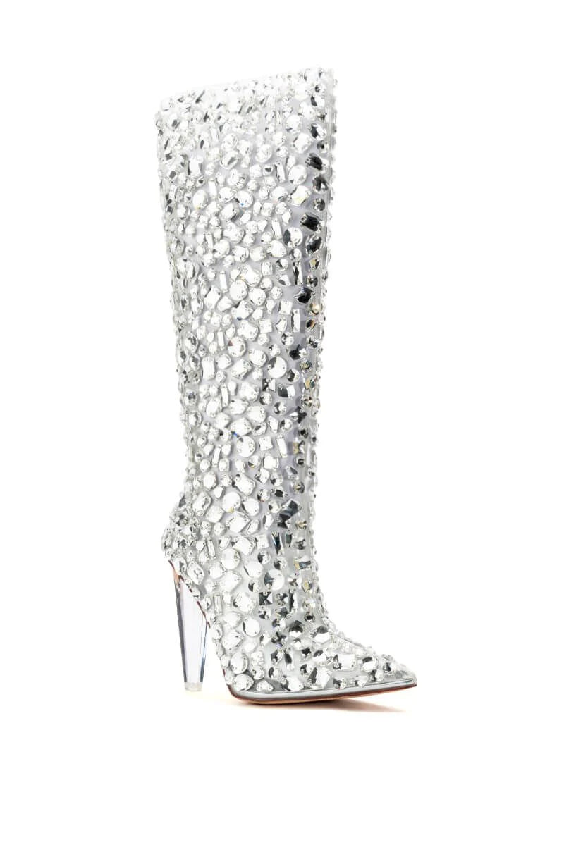 Honey-Silver Glass Boot