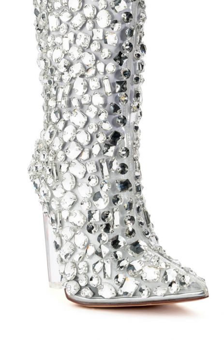 Honey-Silver Glass Boot
