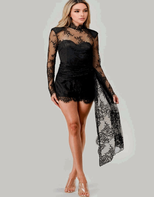 CHIC LACE SEXY ROMPER