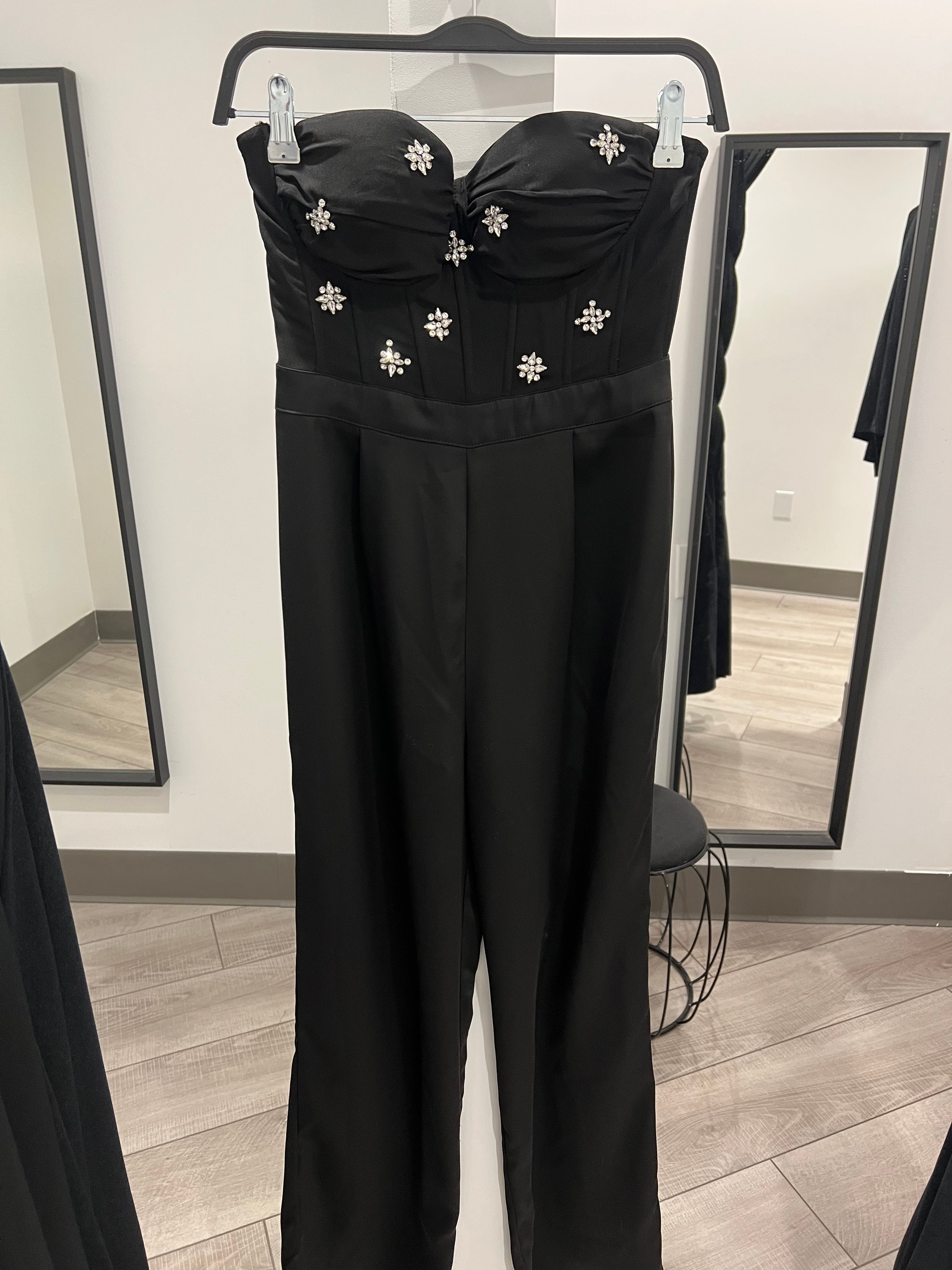 CORSET STYLE STRAPLESS JUMPSUIT