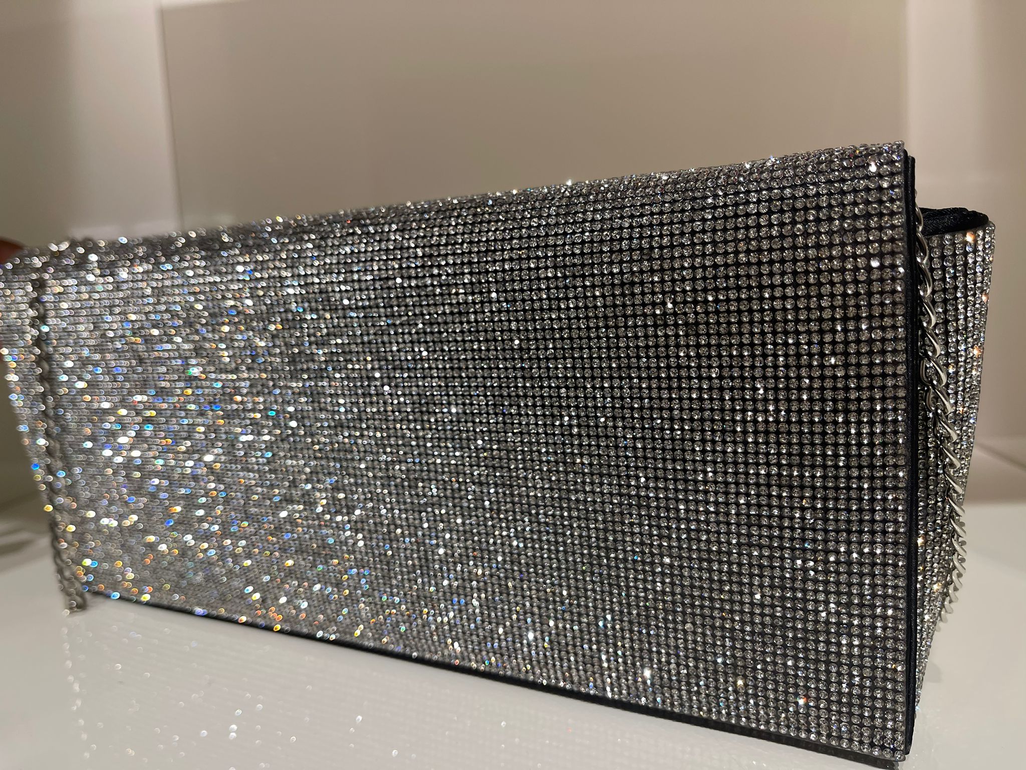 Sparkly Rhinestone Crystal Rectangle Clutch