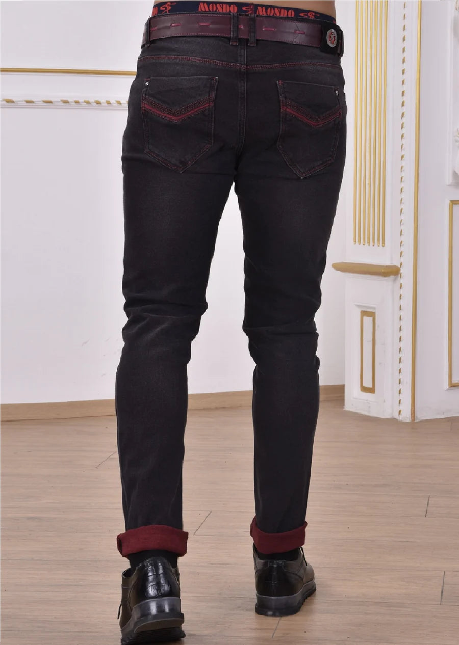 Midnight Red Dark Grey Jeans