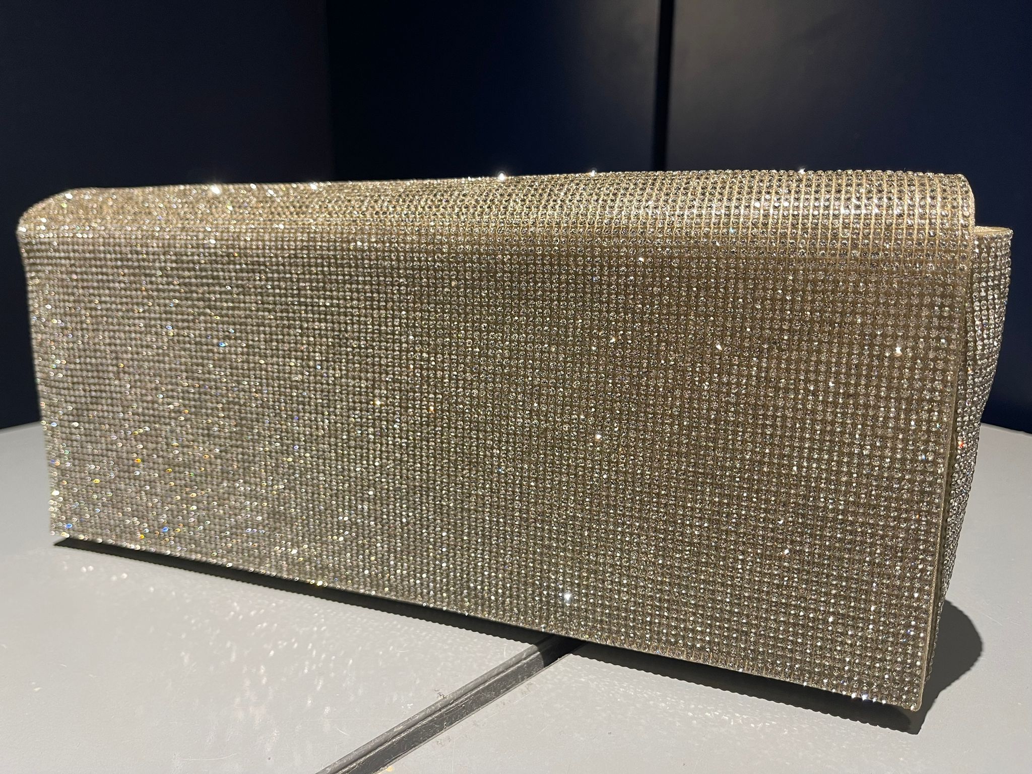 Sparkly Rhinestone Crystal Rectangle Clutch