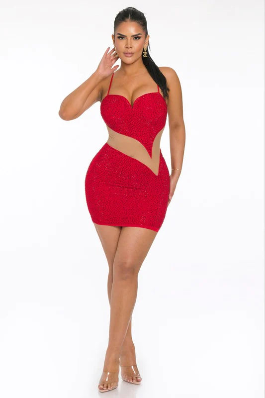 Baby love Vegas mini dress RED / M Baby love Vegas mini dress RED / M