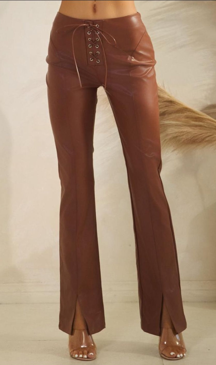 FAUX LEATHER PANTS