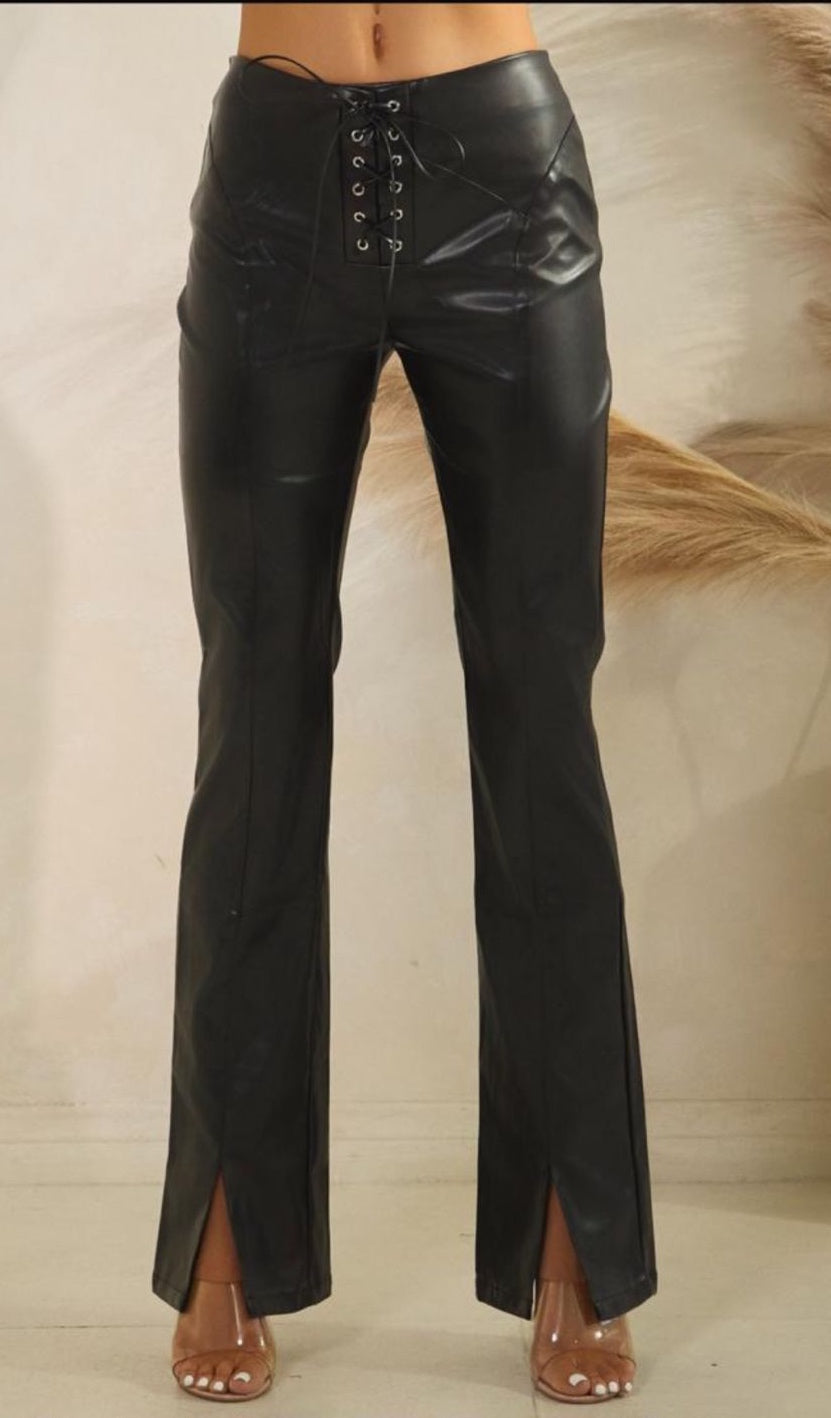 FAUX LEATHER PANTS